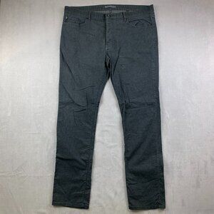 John Varvatos Mens Pants 38RG Gray Chino Slim Fit Skull Thick Stitching 38x31